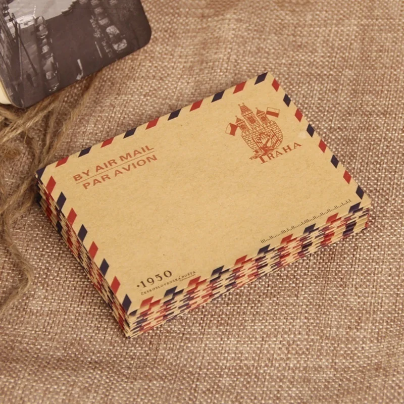 Colección de sobres mini con diferentes diseños de correo aéreo