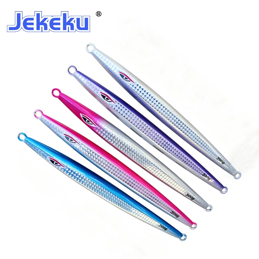JEKEKU señuelo jigging de metal luminoso craquelado lento - imagen 5