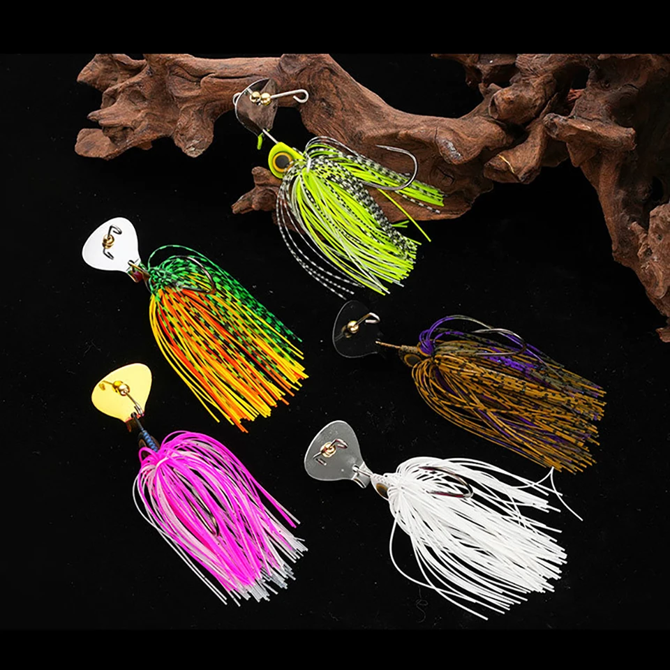 WALK FISH Señuelo metálico giratorio ojos 3D Buzzbait para lucio - imagen 3