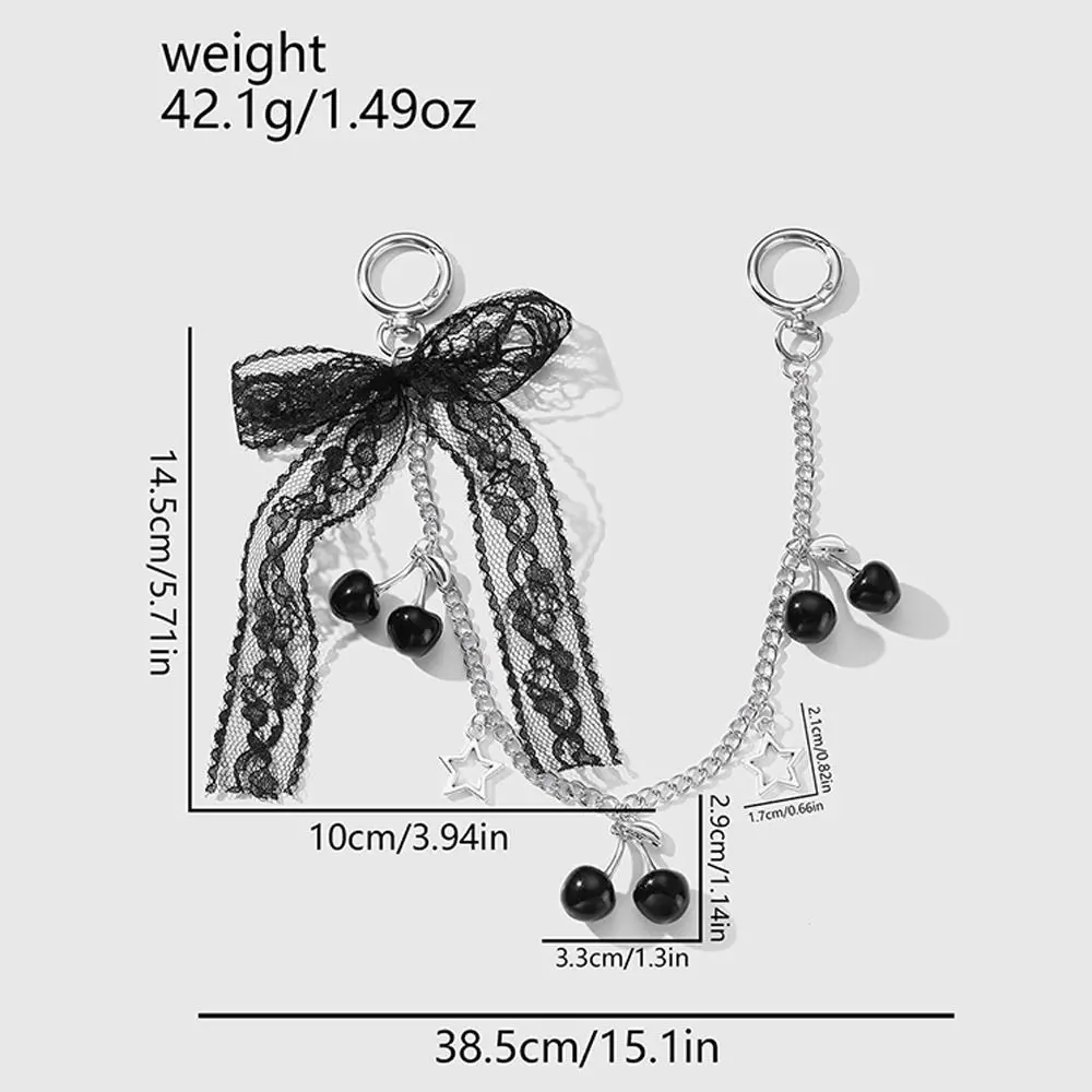 Colgante de lazo de encaje para bolso con cadena extensible DIY - imagen 5