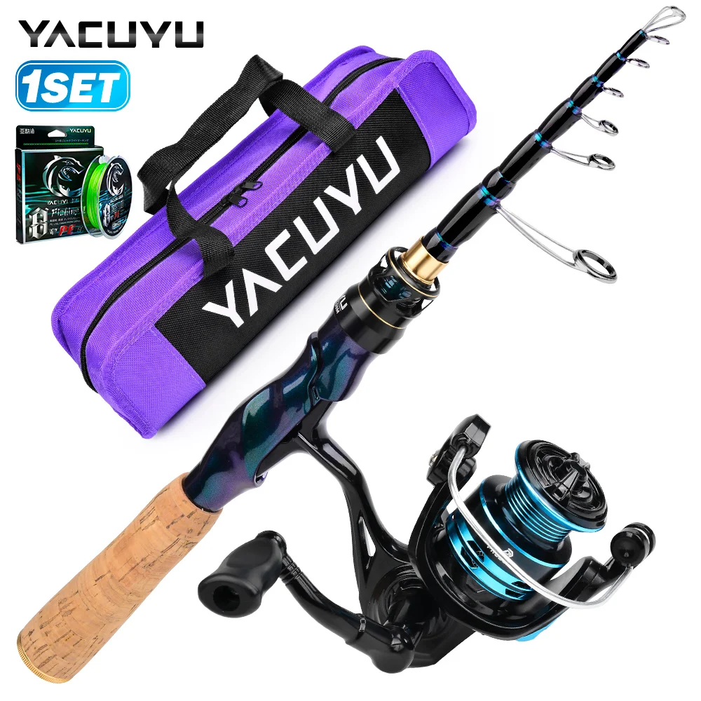 YACUYU Combo caña y carrete con línea trenzada y telescópica - imagen 4