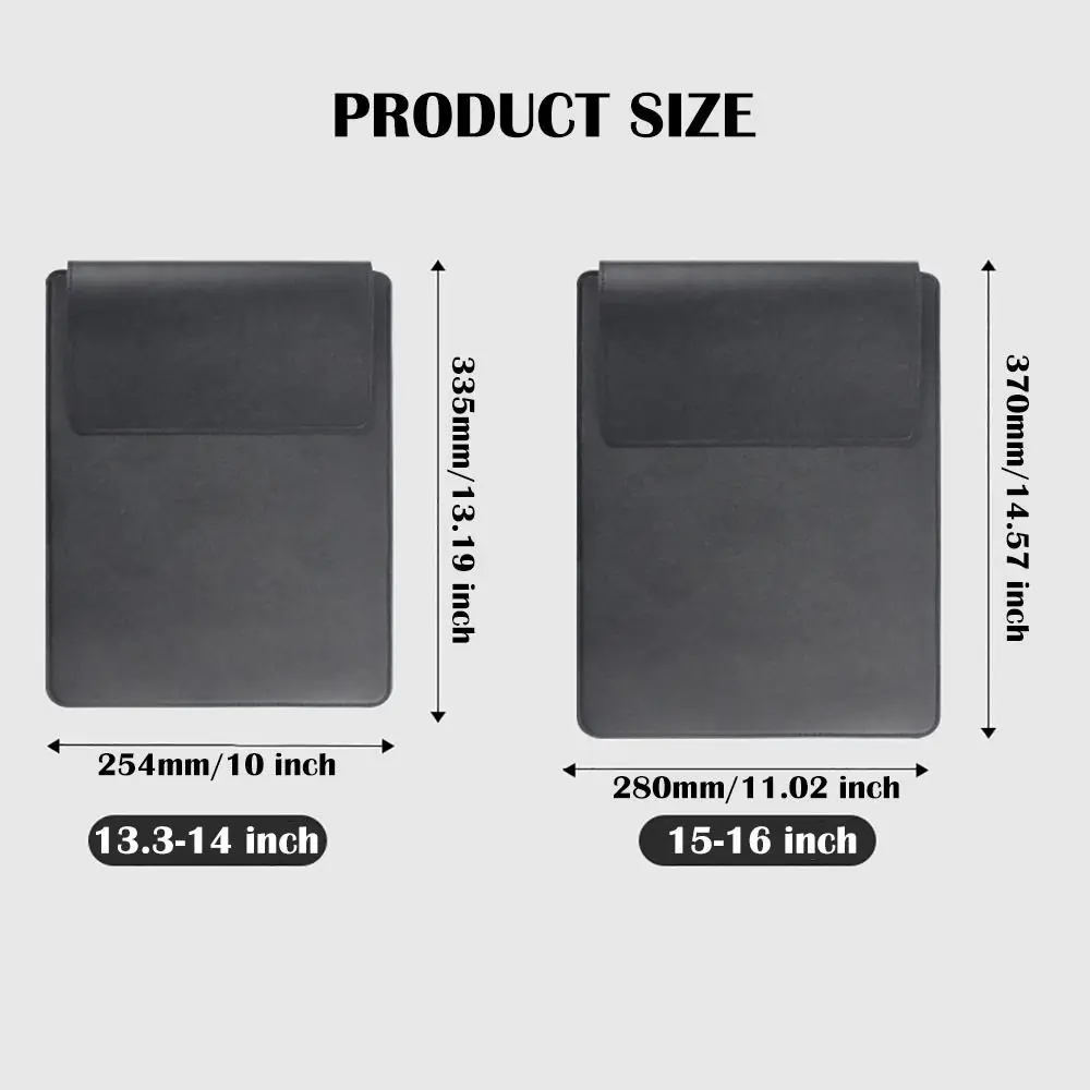 Funda impermeable para portatil 13-15 pulgadas con soporte y cuero PU - imagen 4