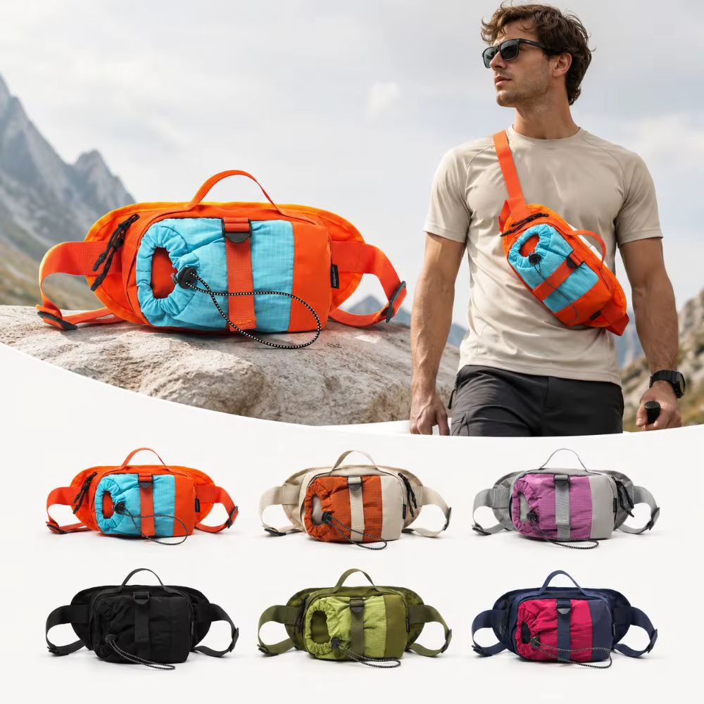 Bandolera Impermeable para Pesca y Exterior – Con Portabotellas