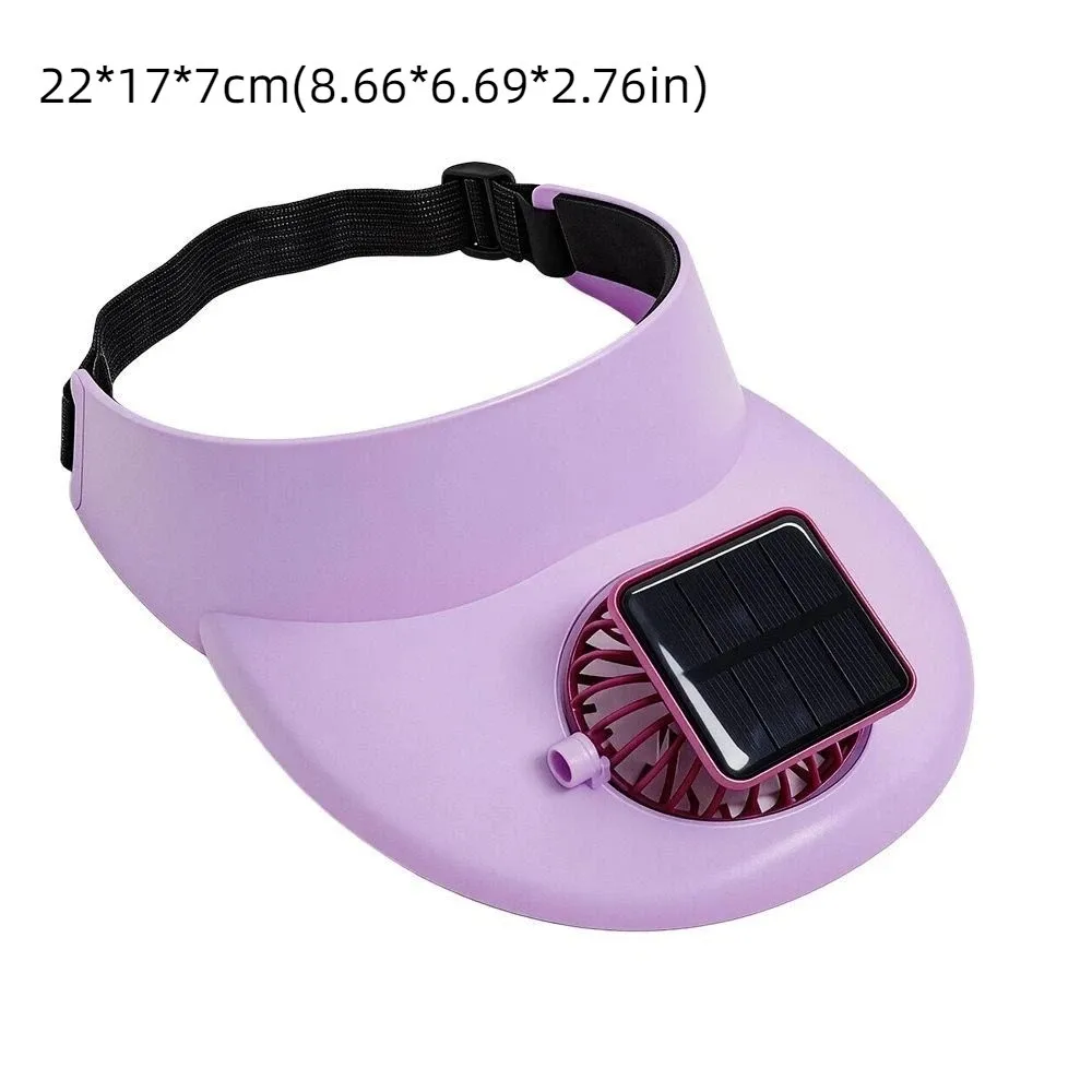 Sombrero con ala ancha y ventilador para verano