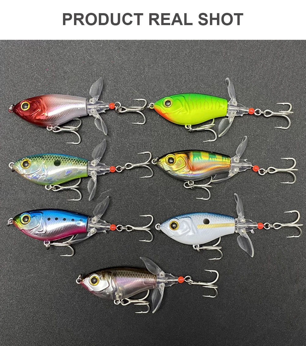 Señuelo wobbler visto desde diferentes ángulos