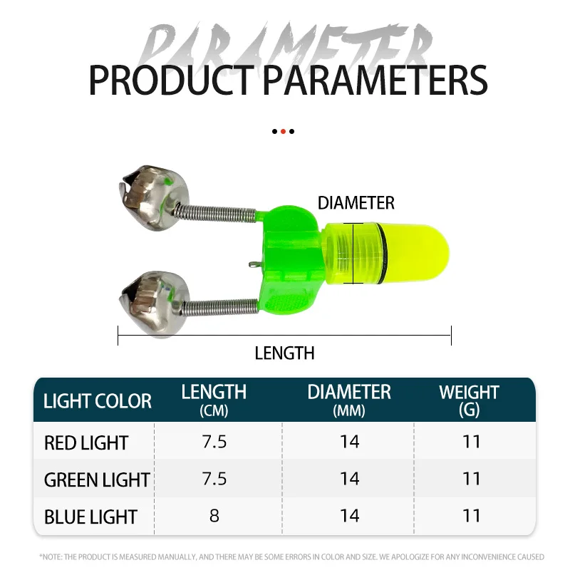 ShareShark Campanas luminosas alarma de picada para pesca nocturna - imagen 4