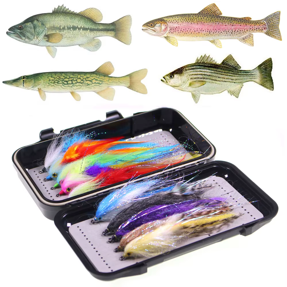 Bimoo Kit Moscas Streamer para Lubina Trucha Señuelos Marinos - imagen 5