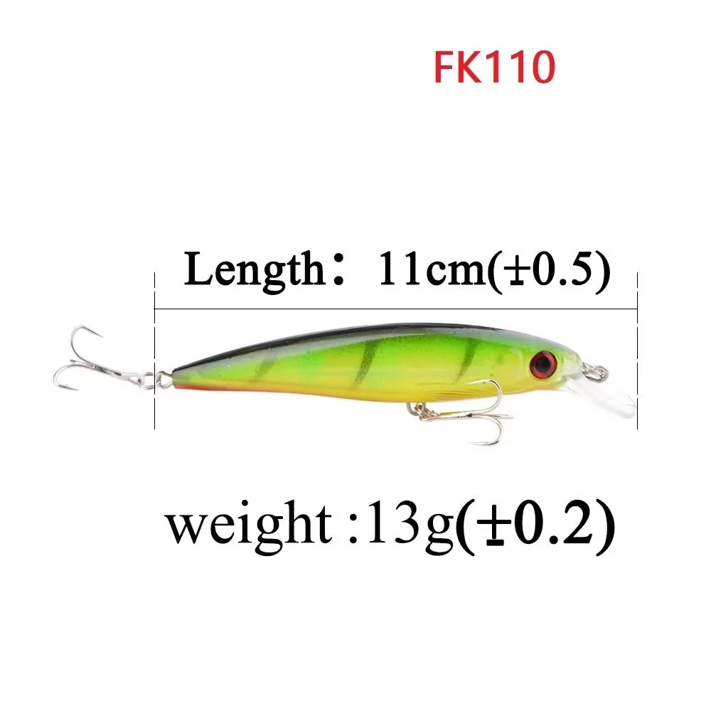 NGB Wobbler para lubina con anzuelo triple y ojos realistas