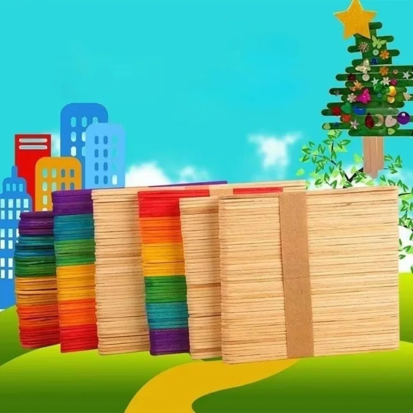 Palitos de madera naturales para manualidades y decoración infantil - imagen 3