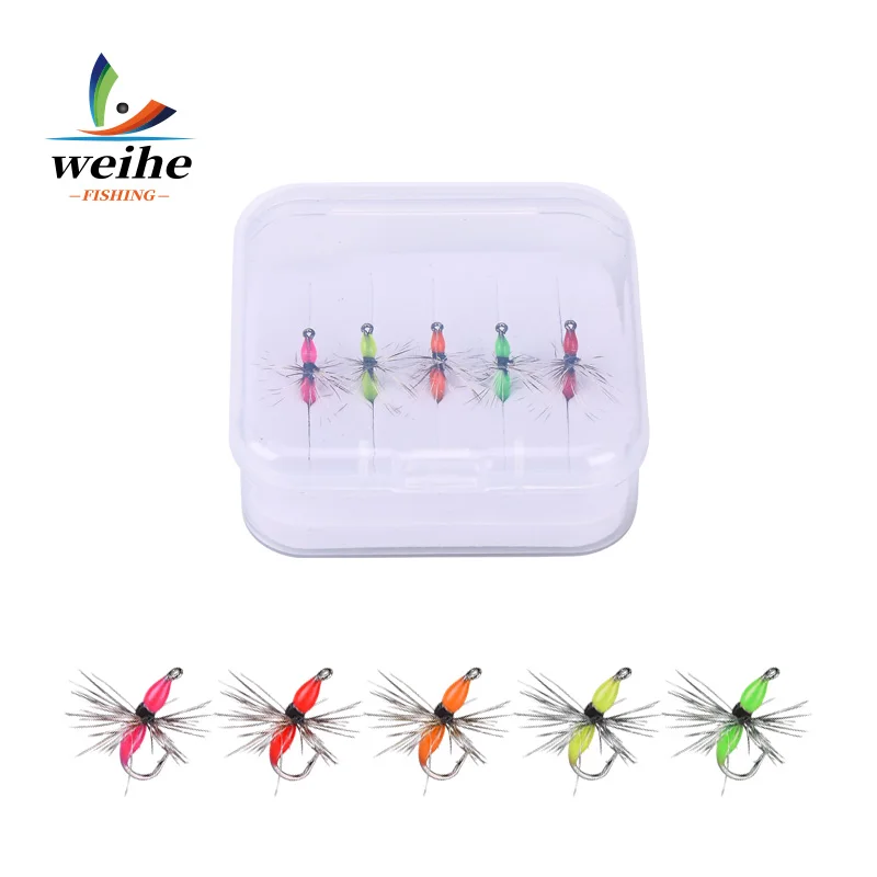 Detalle de anzuelos WEIHE para mosca