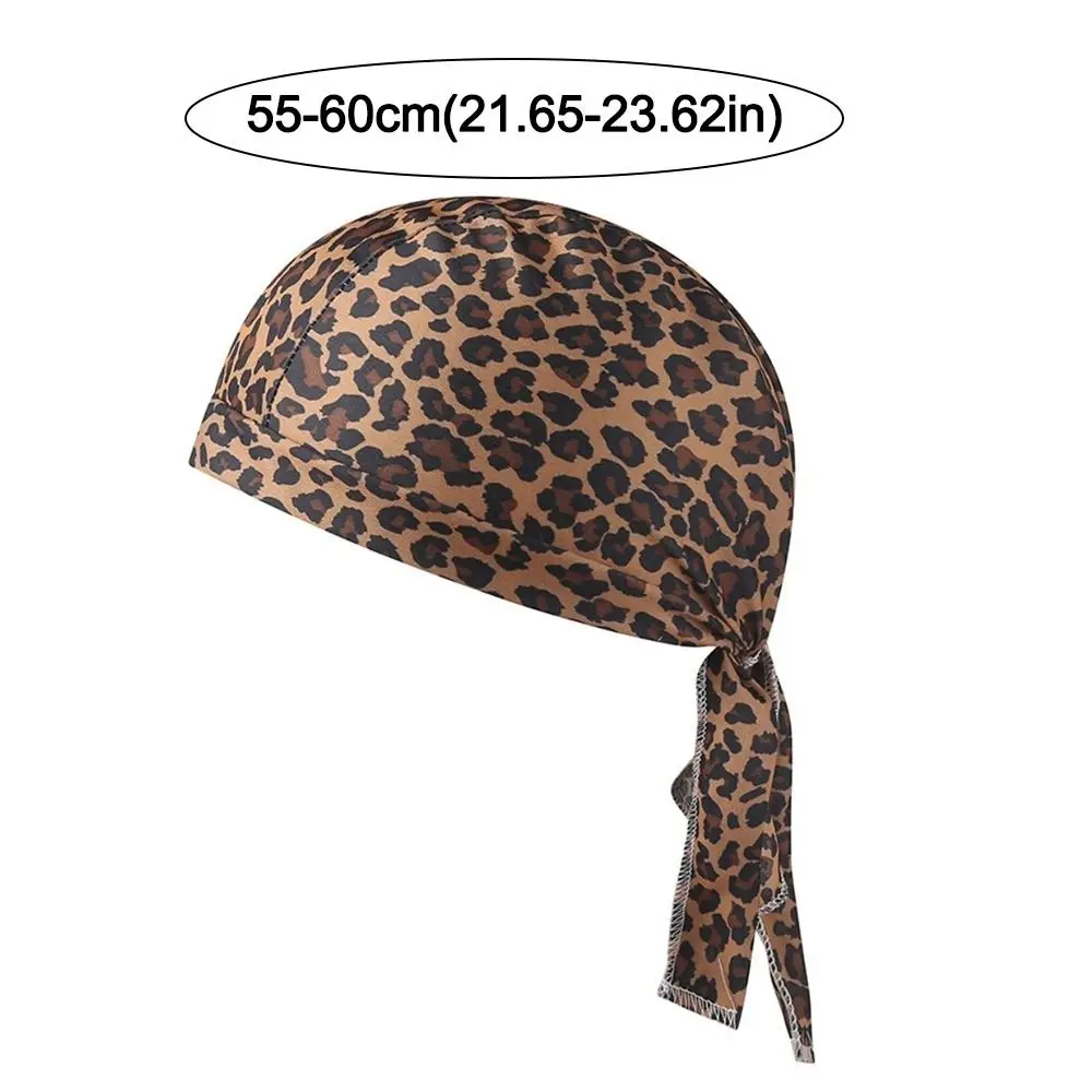 Gorro UV transpirable con pañuelo leopardo ajustable elástico - imagen 4