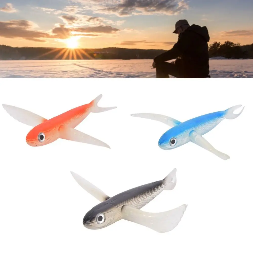 Señuelo blando pez volador para lubina con cuerpo PVC realista - imagen 4