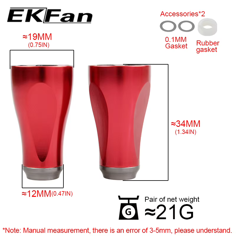 Perilla Manivela Carrete EKFan Aluminio – Compatible Shimano/Daiwa - imagen 4