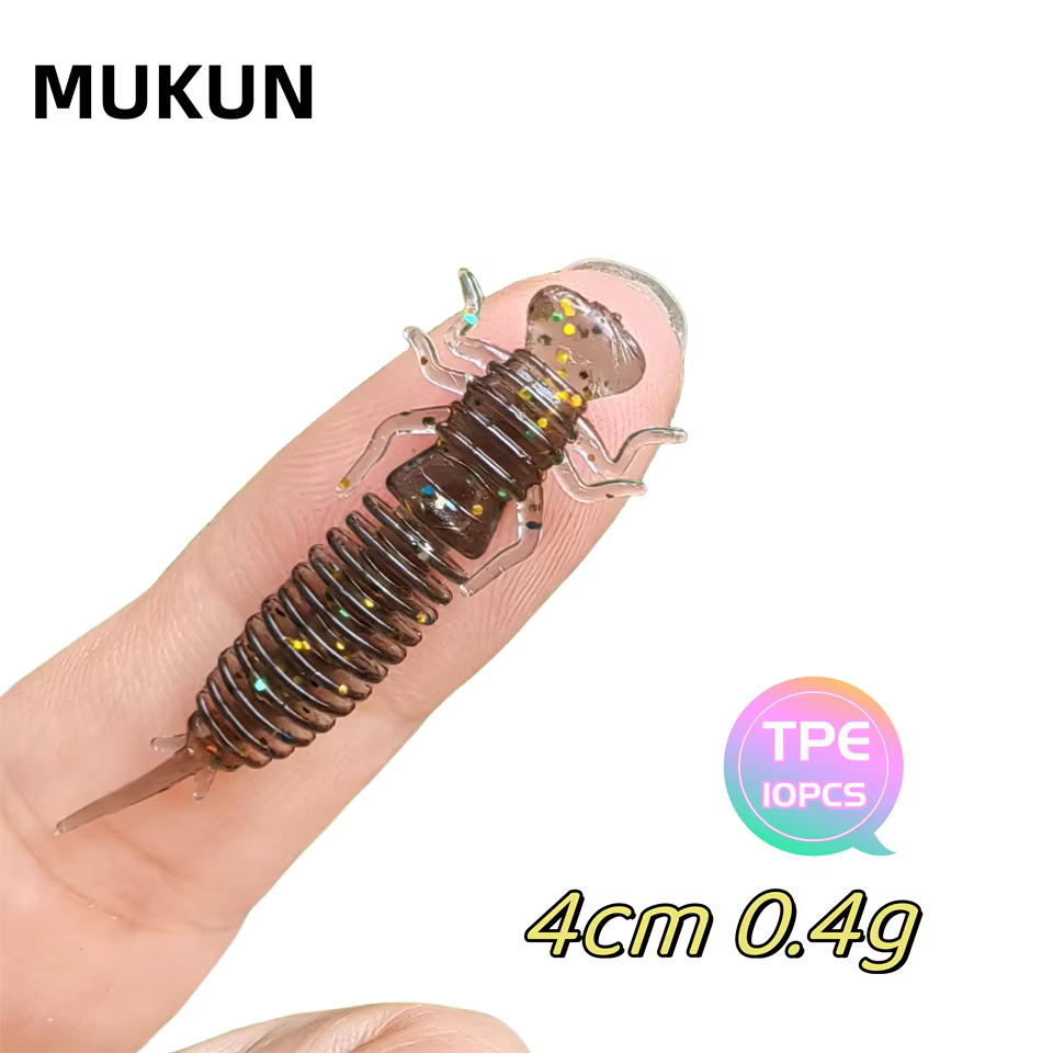 Mukun Mini Vinilo Larva Libélula – Cebo blando para pesca - imagen 3