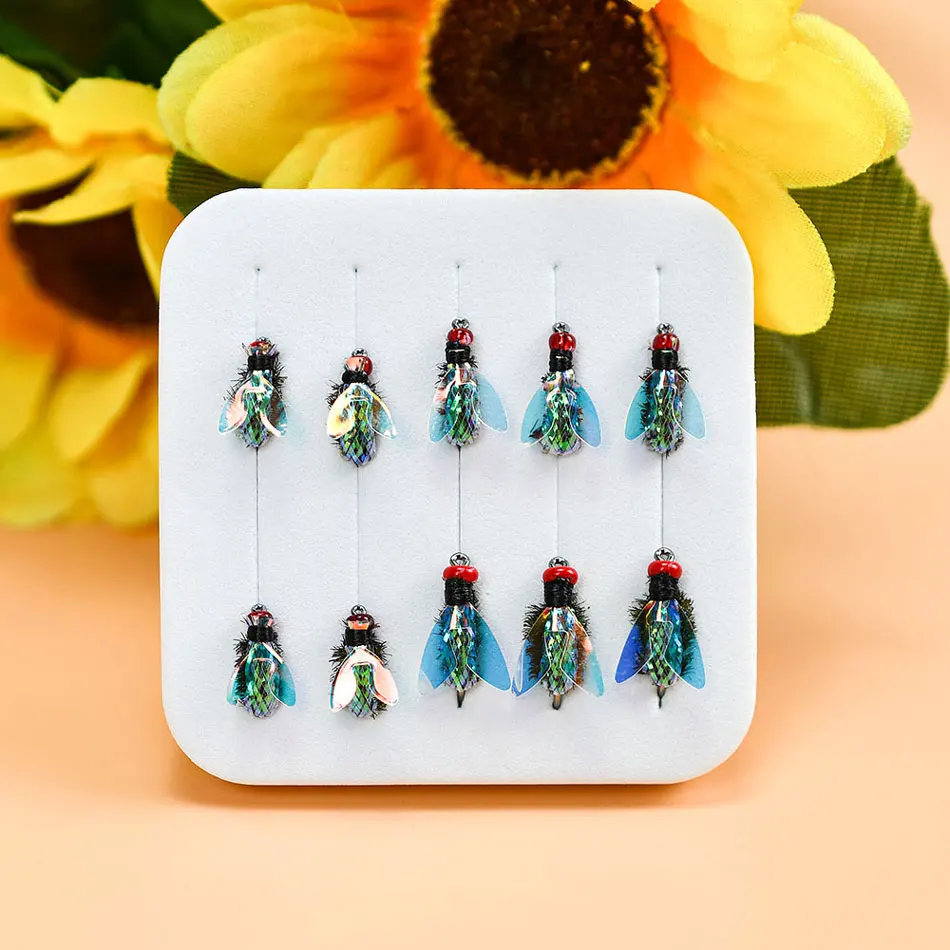 Caja de moscas de pesca MNFT con diseño de doble ala