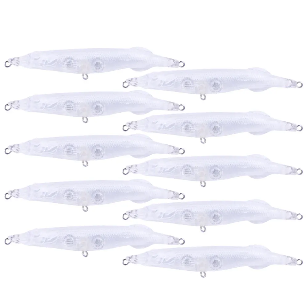 Señuelo minnow wobbler transparente en blanco, sin pintar, DIY