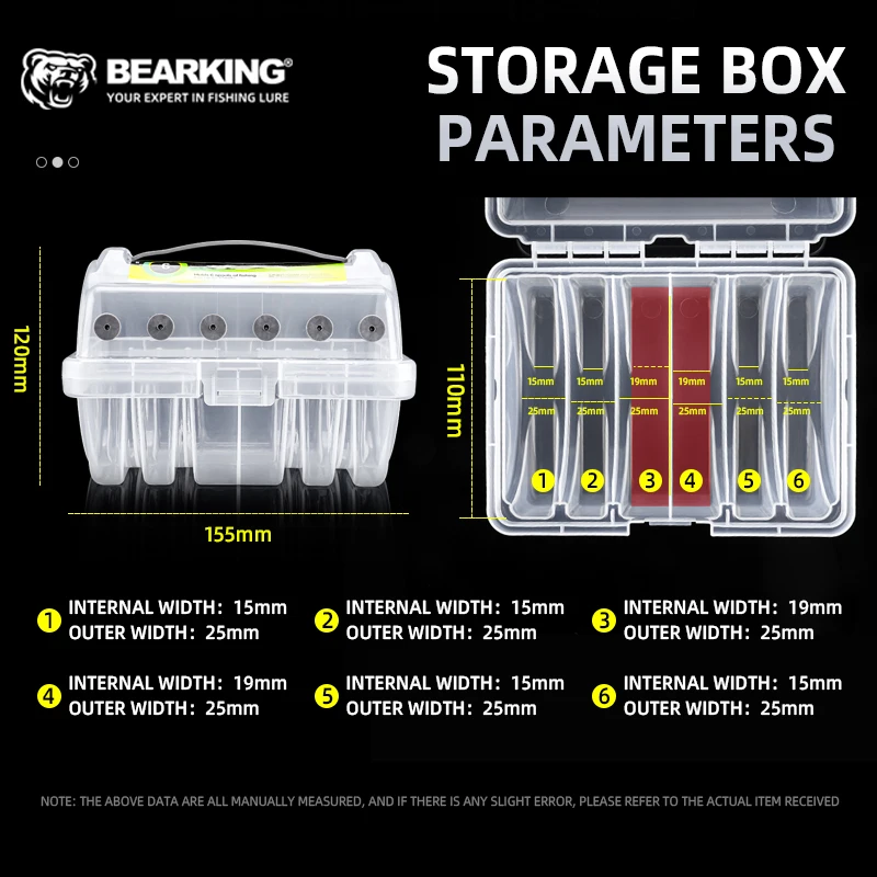 BEARKING Caja de aparejos doble cara para accesorios de pesca - imagen 3