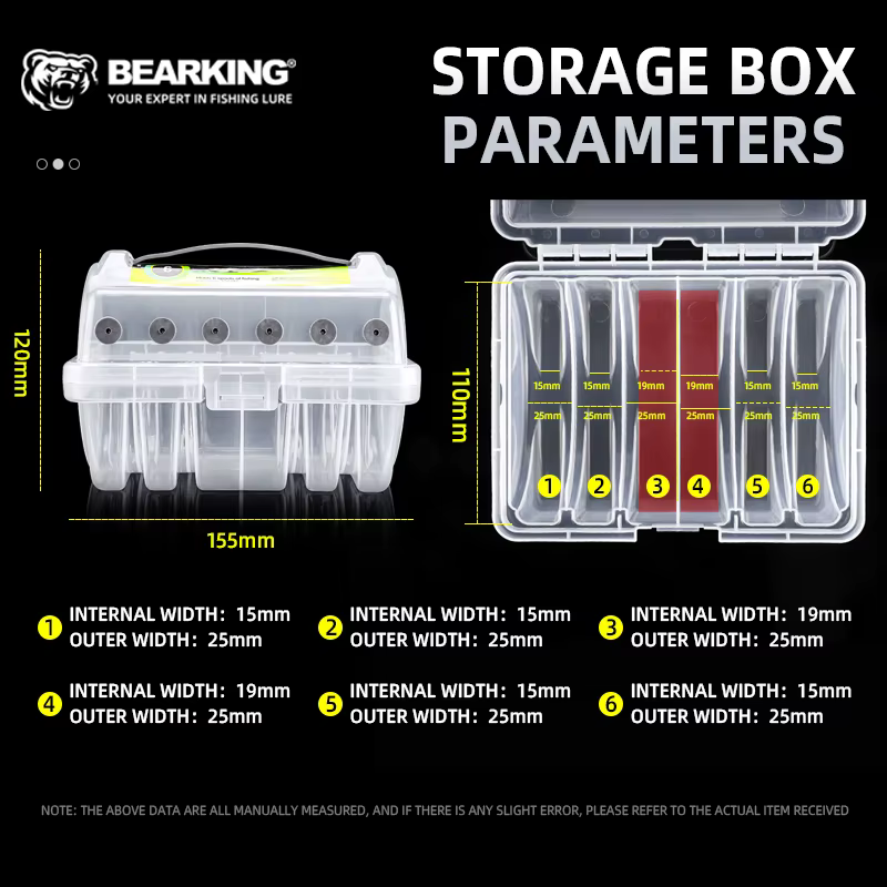 BEARKING Caja de aparejos doble cara para accesorios de pesca - imagen 3