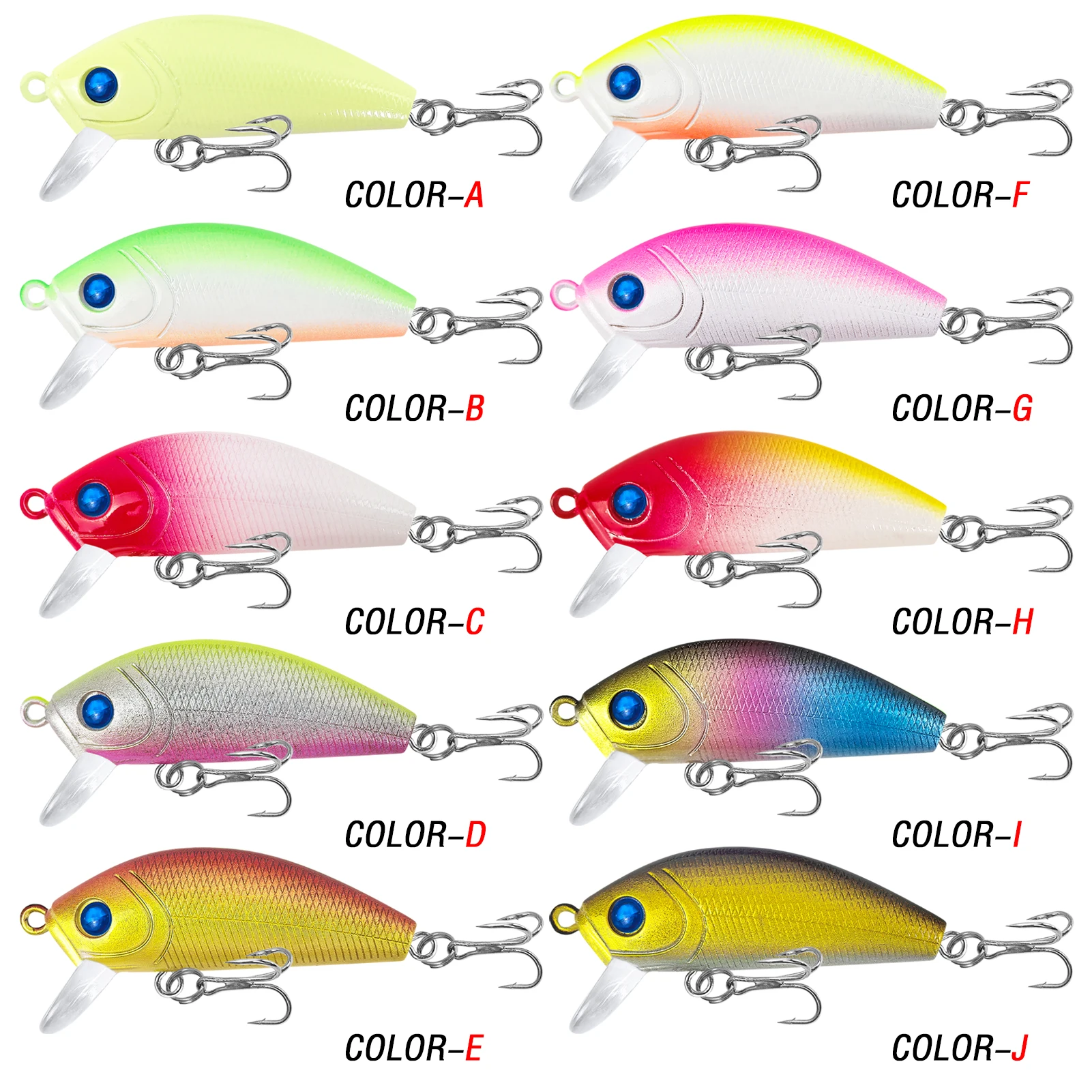 Pack de varios señuelos micro minnow