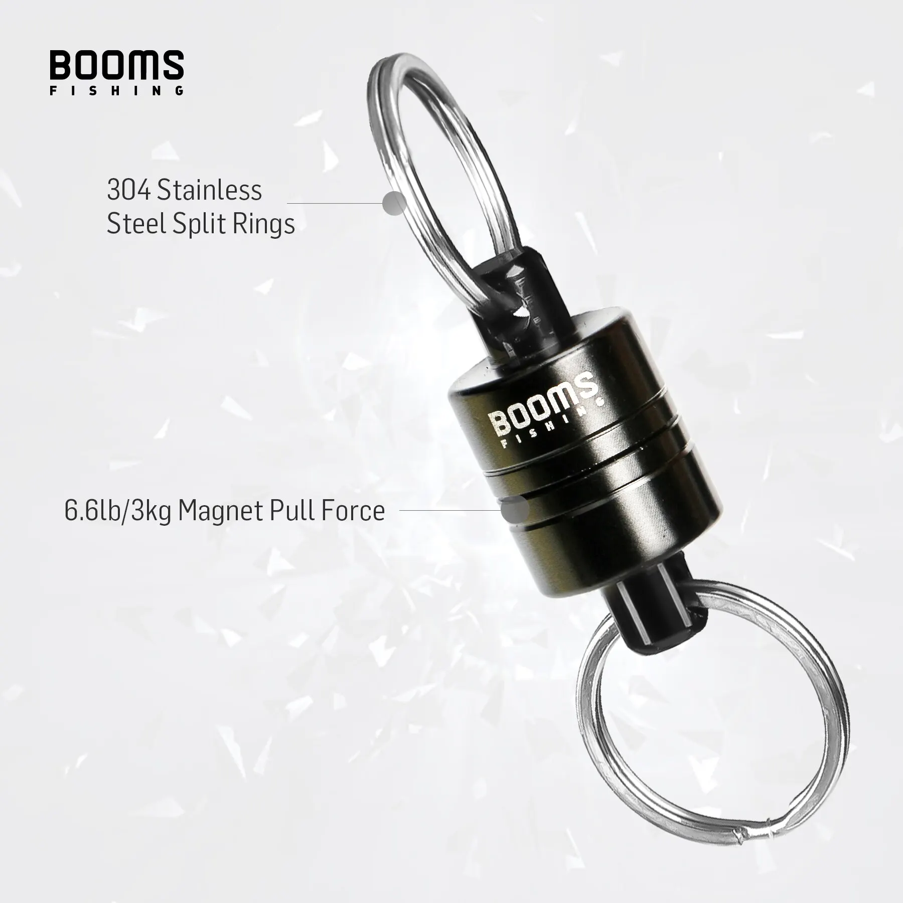 Clip liberación magnética Booms Fishing MN2 – Cordón 1,5 m aluminio - imagen 4