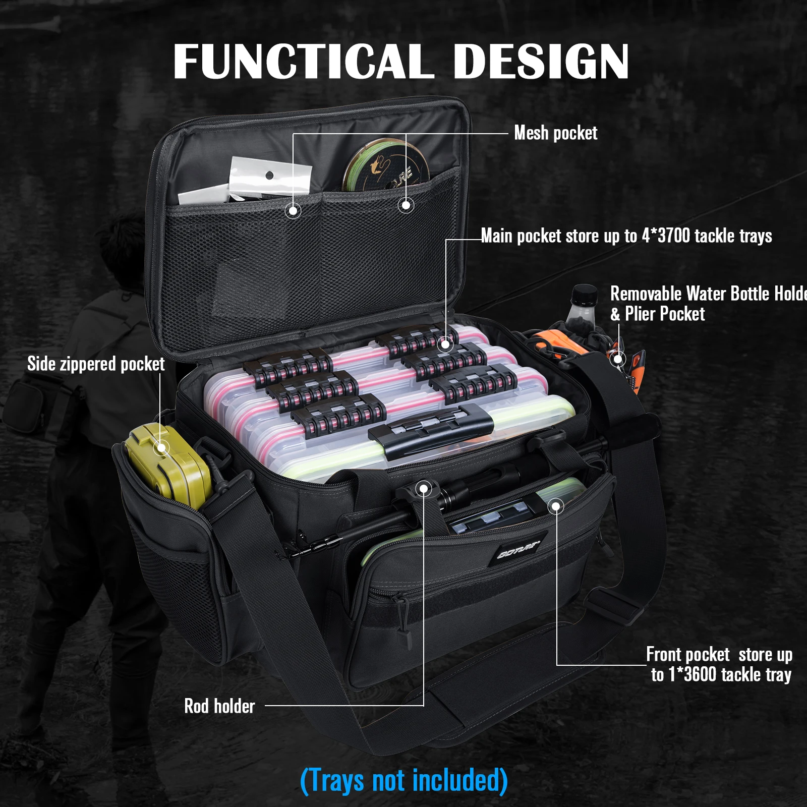 Goture Bolsa de Pesca Táctica Impermeable – Gran Capacidad - imagen 5