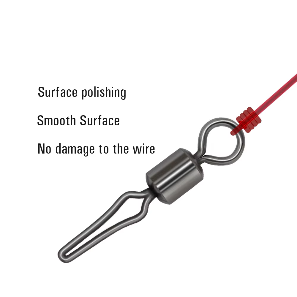 Aparejos giratorios de pesca con clip lateral, anzuelos y conector - imagen 2
