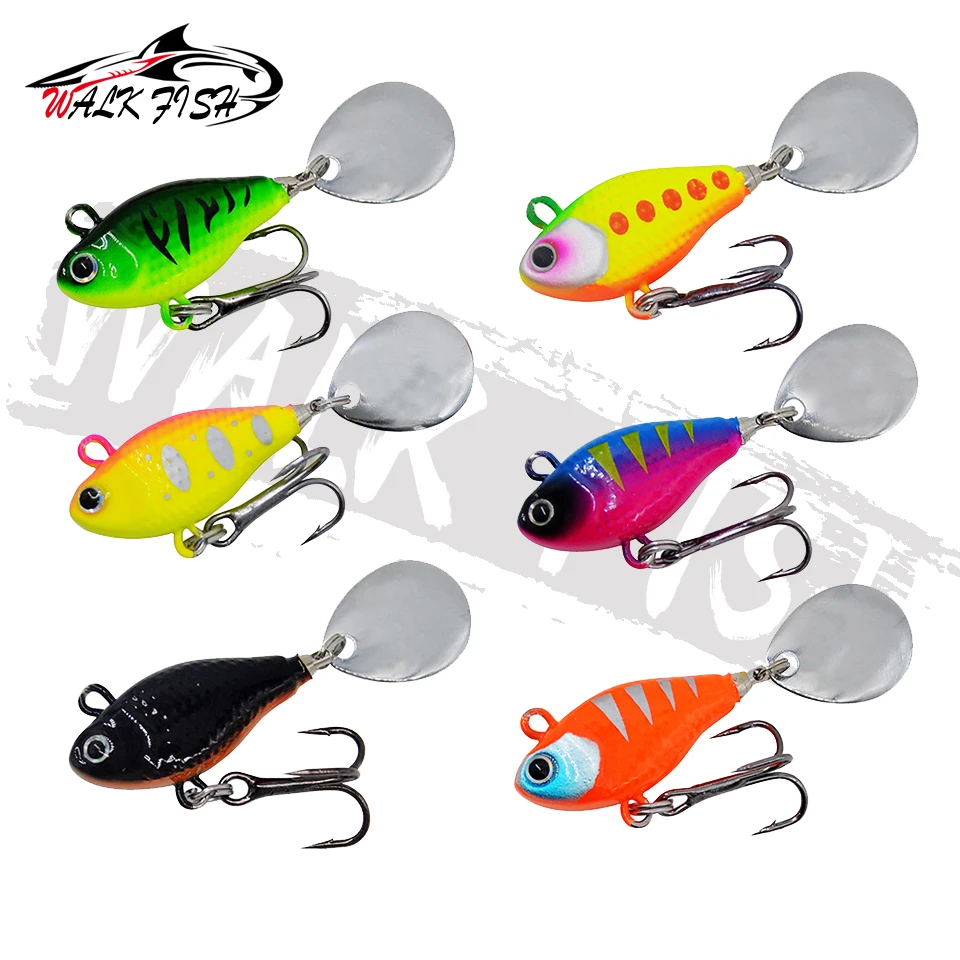 Cuchara giratoria WALK FISH Vib metal con vibración para lucio - imagen 5