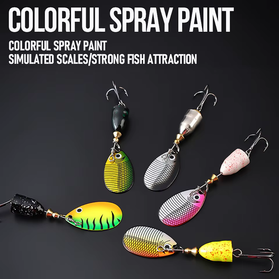 WALK FISH Señuelo Cuchara con anzuelo triple y lentejuelas - imagen 5