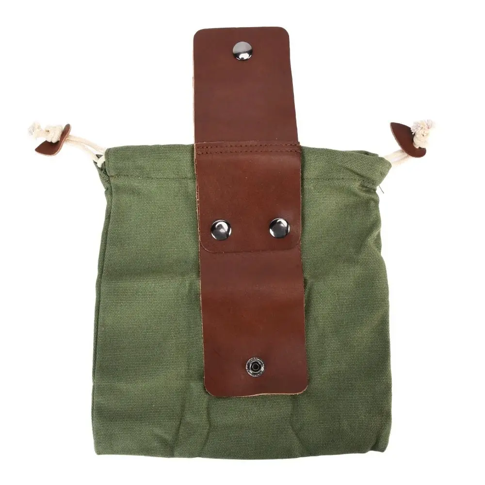 Bolsa para setas de lona plegable con ribete de cuero y cinturón - imagen 2