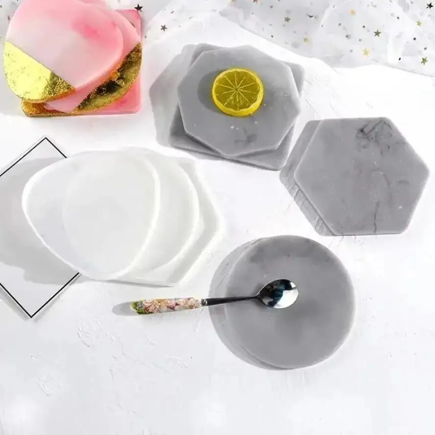 Molde de resina epoxi nórdico para posavasos DIY y bandeja - imagen 3