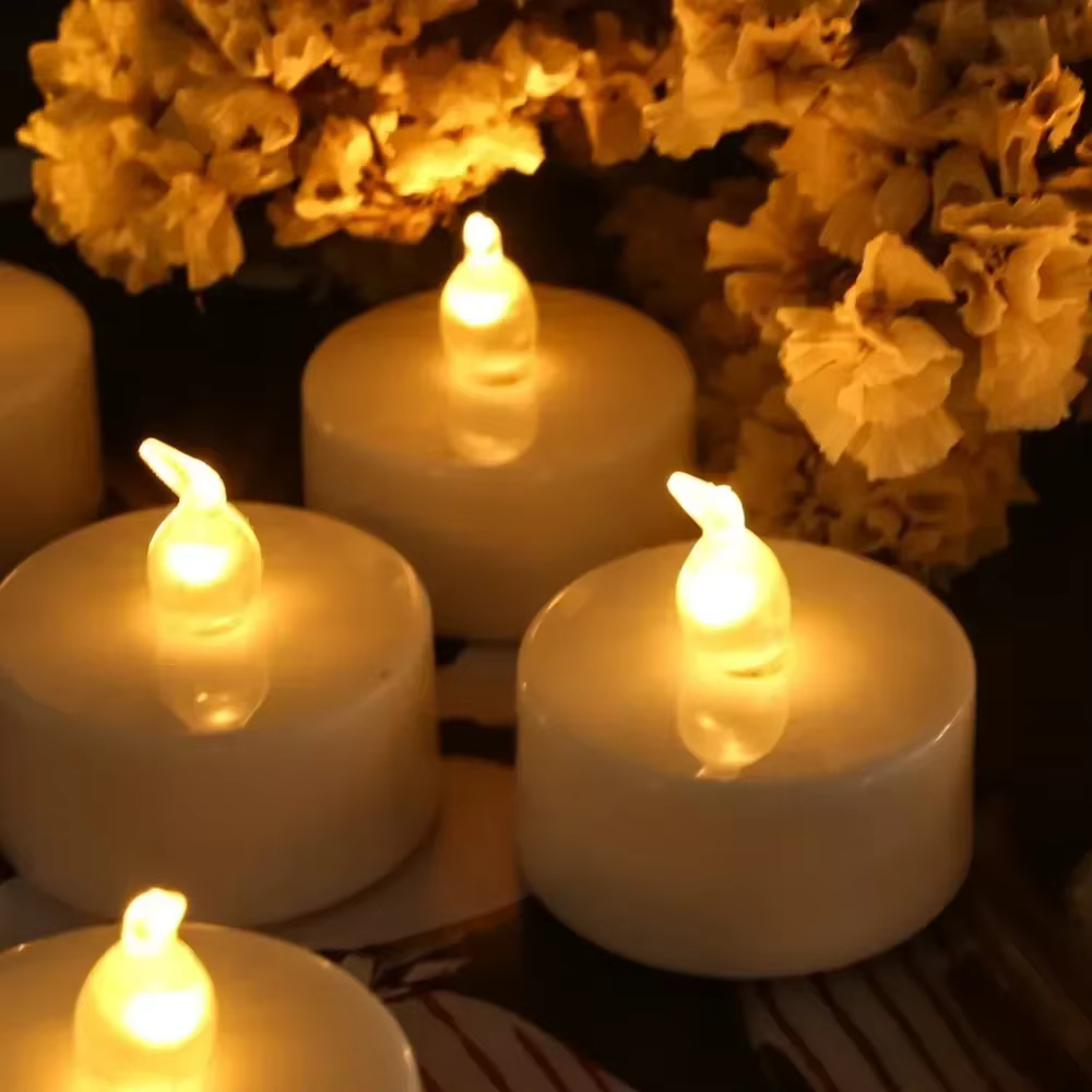 Velas LED té realistas parpadeantes sin llama para Navidad - imagen 2