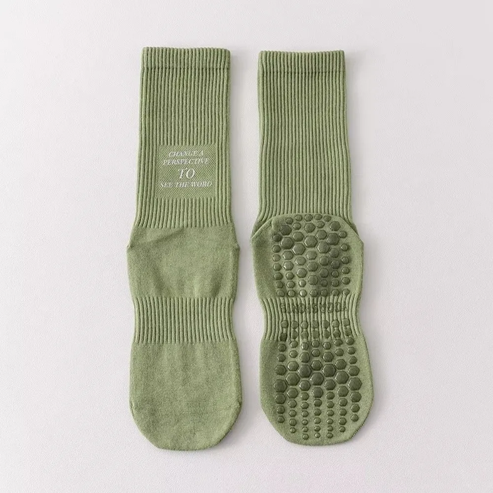 Calcetines antideslizantes de yoga suaves para mujer, tubo medio - imagen 4
