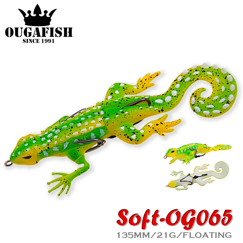 Gecko Softbait 13,5cm 21g – Señuelo de silicona con tres anzuelos - imagen 5