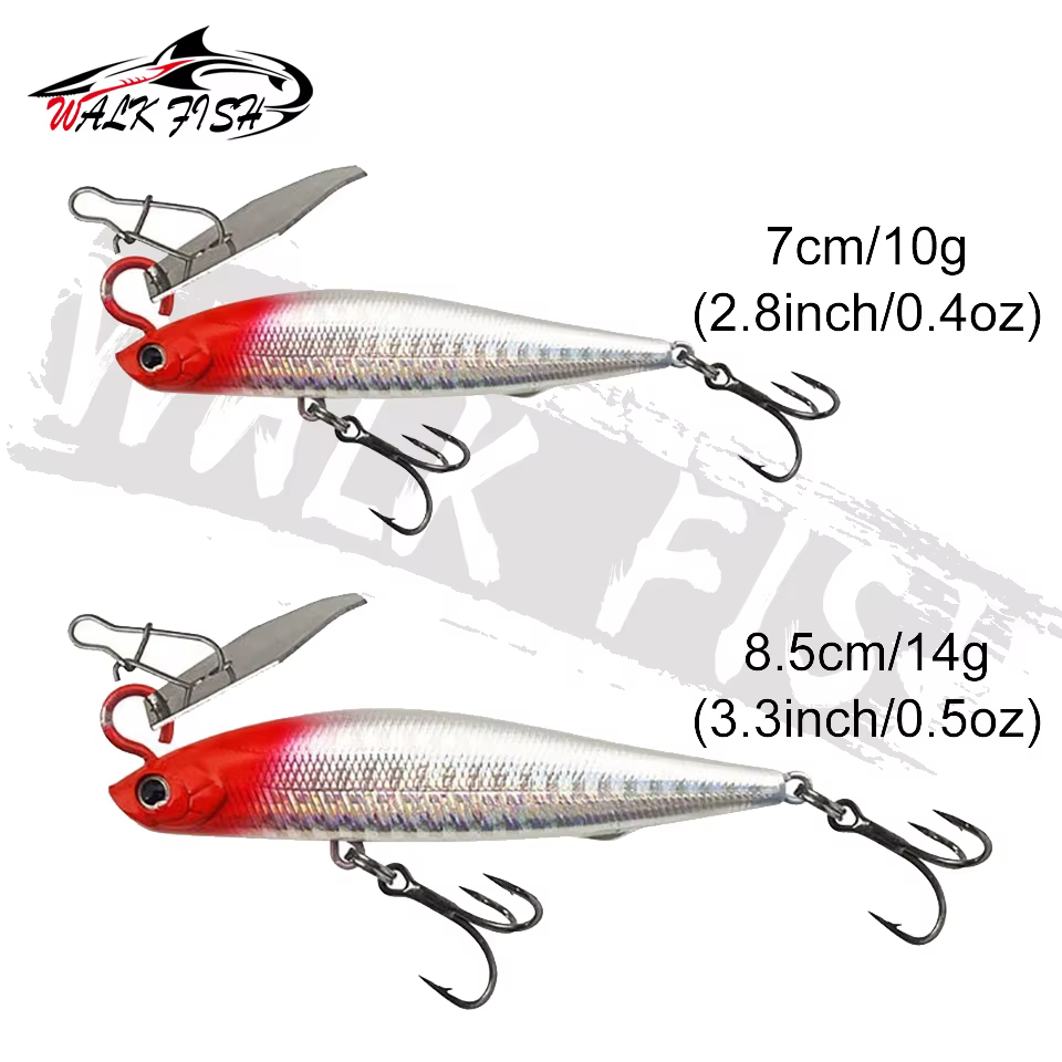WALK FISH Wobbler – Vibración de alta frecuencia, 70-85mm, 10-14g, tiro largo - imagen 3