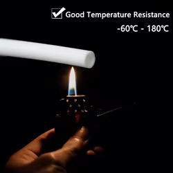 Tubo de silicona flexible alimentario blanco resistente al calor