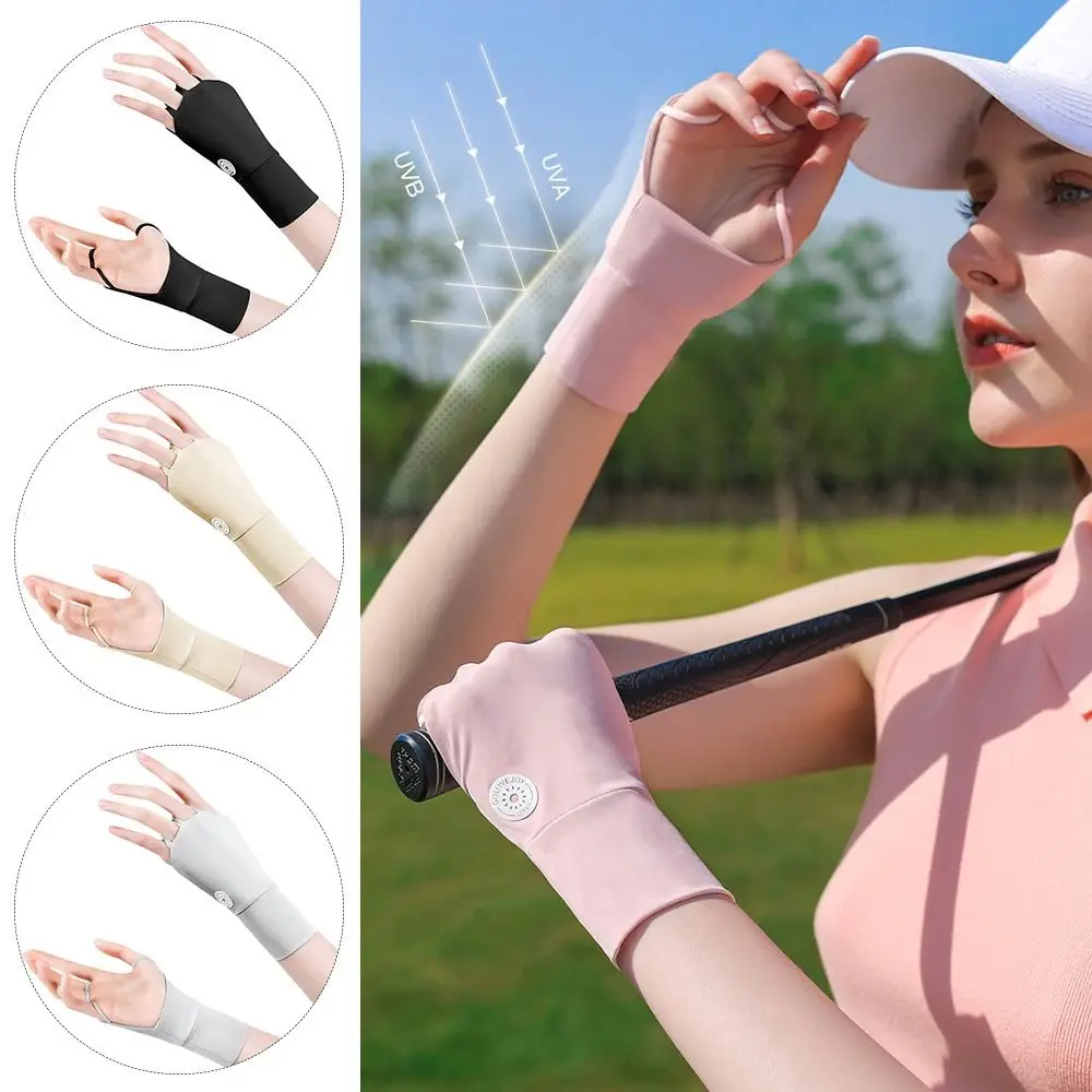 Guantes de golf de medio dedo con protección UV transpirables - imagen 5
