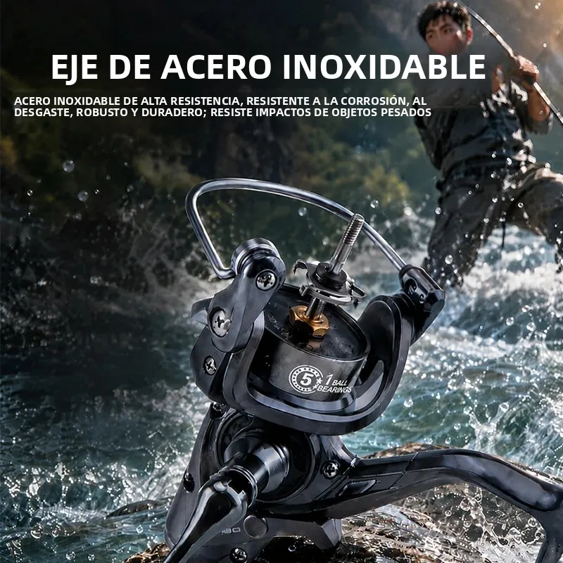 Carrete giratorio DEUKIO Mini con doble freno para carpa e hielo - imagen 5