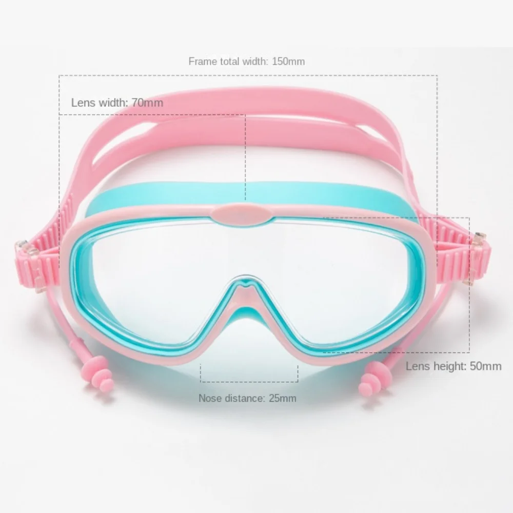 Gafas de natación antivaho visión amplia marco grande impermeables - imagen 4