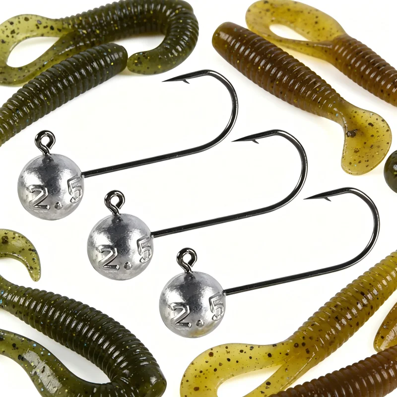 Anzuelos Jig Head con cabeza de plomo y púas para vinilo - imagen 3