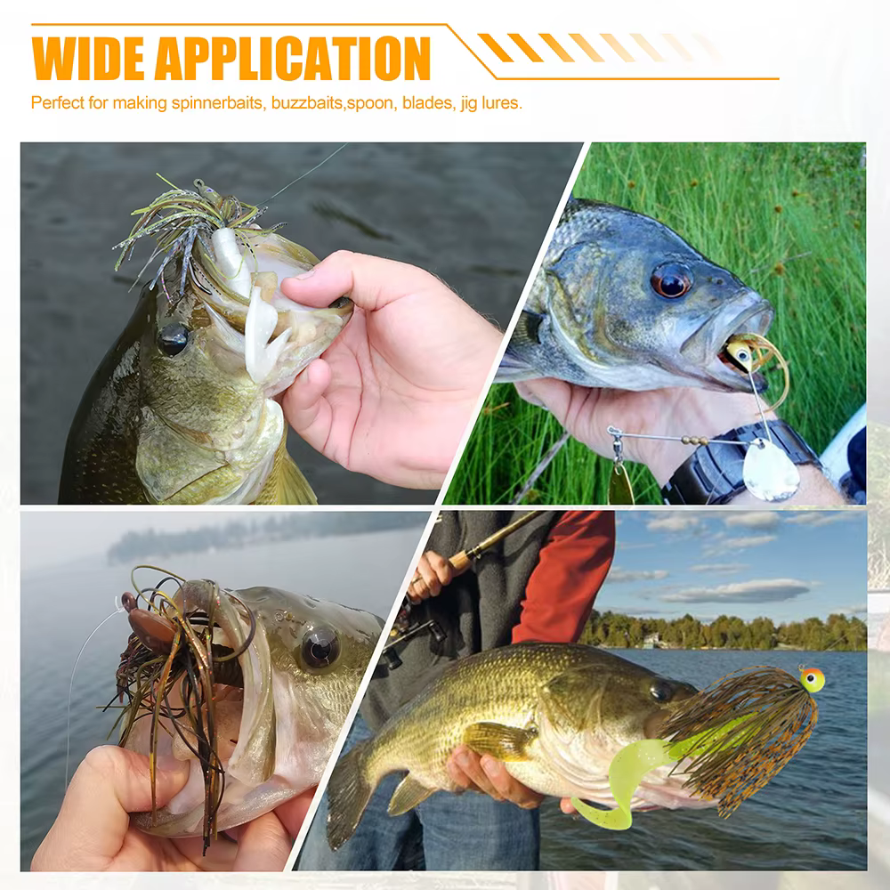 Faldas de silicona para señuelos - repuesto para spinnerbaits - imagen 5