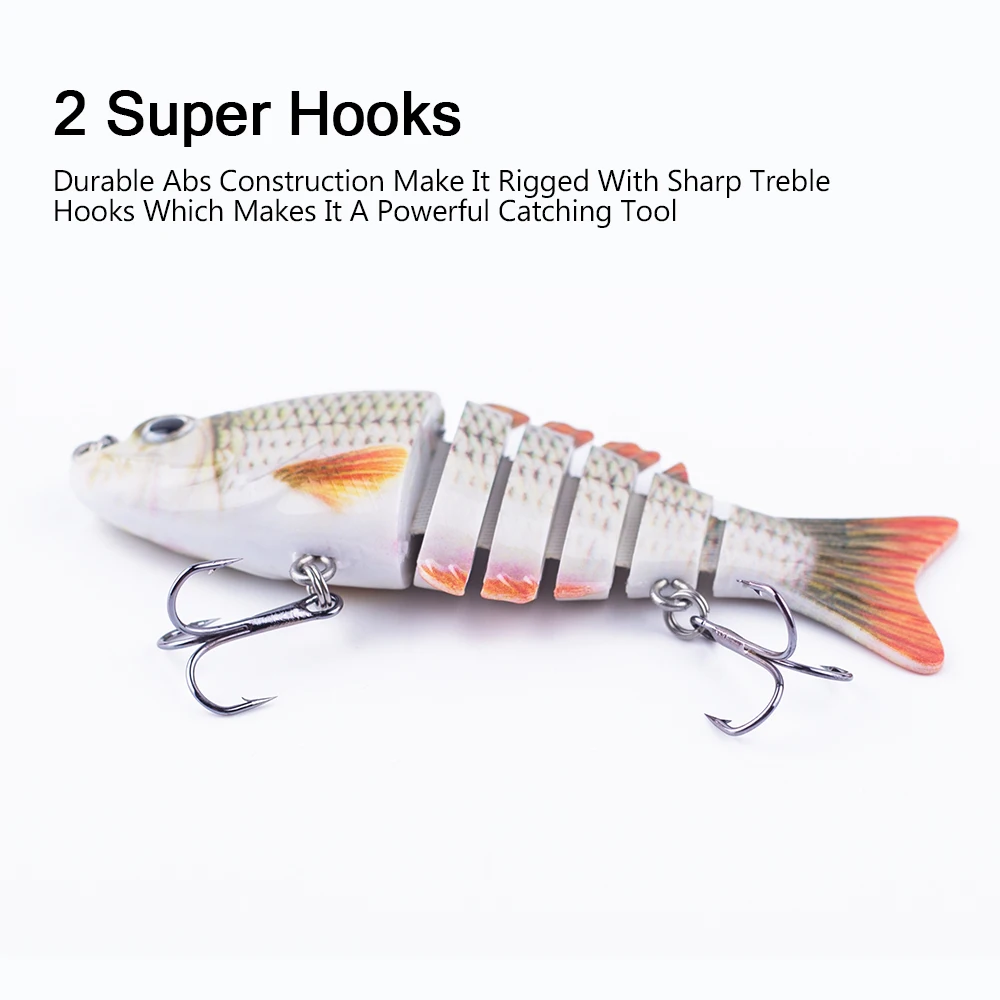 Hanlin Mini Swimbait articulado – Señuelo hundimiento para lucio - imagen 4
