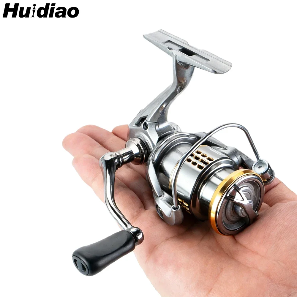 Huidiao Carrete de pesca ultraligero giratorio compacto y portátil - imagen 2
