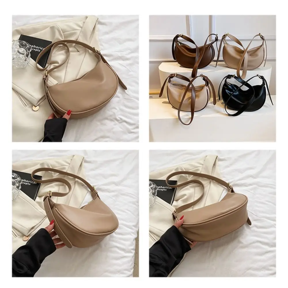 Bolso bandolera cruzado de cuero PU vintage gran capacidad Hobos - imagen 3
