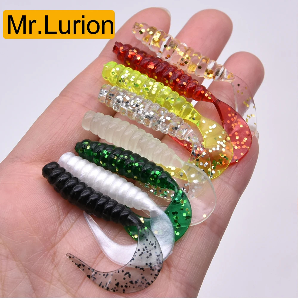 Mrlurion vinilo gusano suave para lubina, perca con aparejos - imagen 5