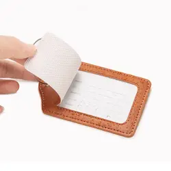 Etiquetas equipaje de cuero impermeables con cuerda antipérdida