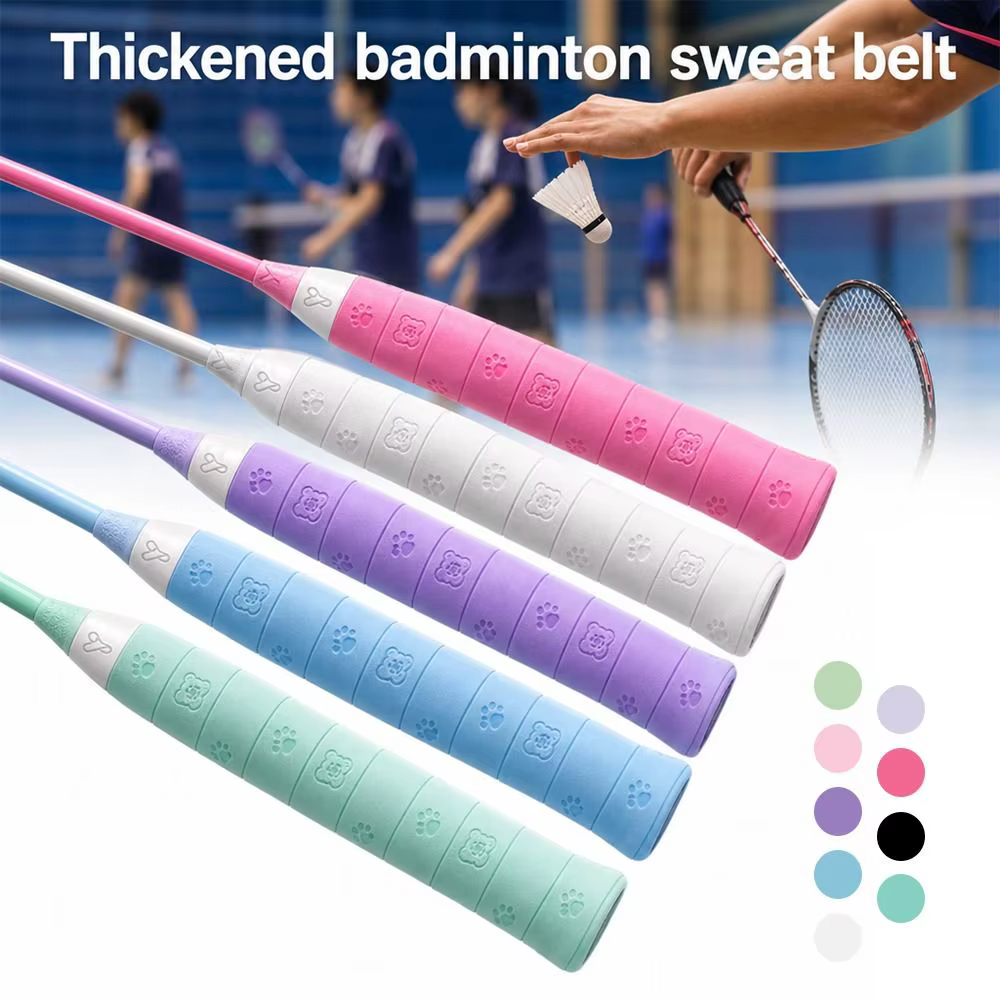 Cinta agarre raqueta bádminton antideslizante con estampado garra gato - imagen 3