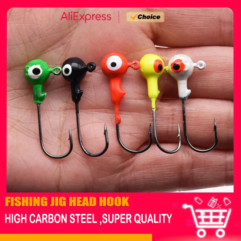 Jig Head con anzuelo para vinilo colorido – Trucha y lubina - imagen 2