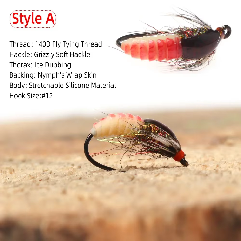 Wifreo Moscas realistas: Caddis, ninfa y scud para pesca de mosca - imagen 4