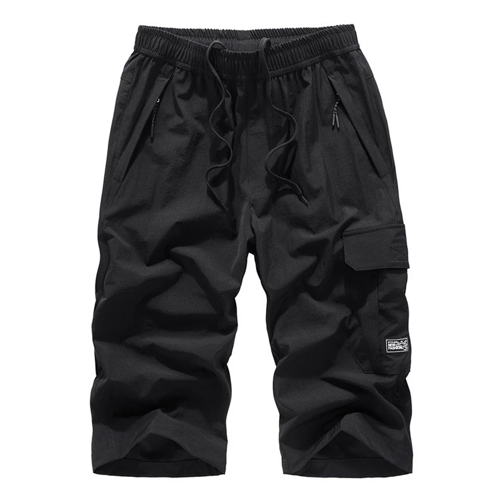 Bermudas de pesca secado rápido con cordón ajustable y color liso - imagen 2