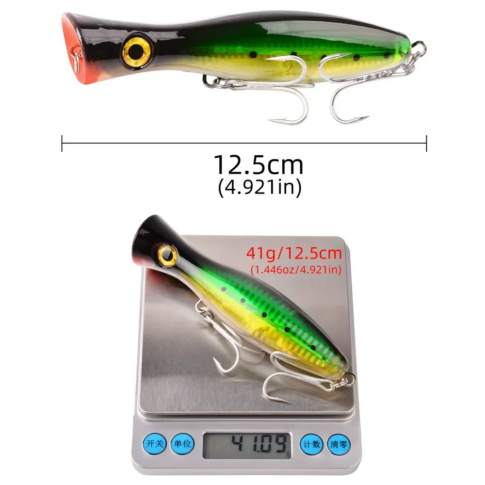 Popper flotante de superficie para pesca en agua salada, señuelo duro - imagen 5